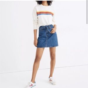 Madewell Tie Waist Rigid Skirt in Haydel